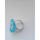 Prsten Swarovski rivoli Aqamarine