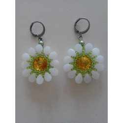 Náušnice Kopretiny Swarovski