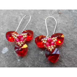 Náušnice Swarovski Trojlístek