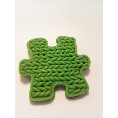 Brož puzzle zelené
